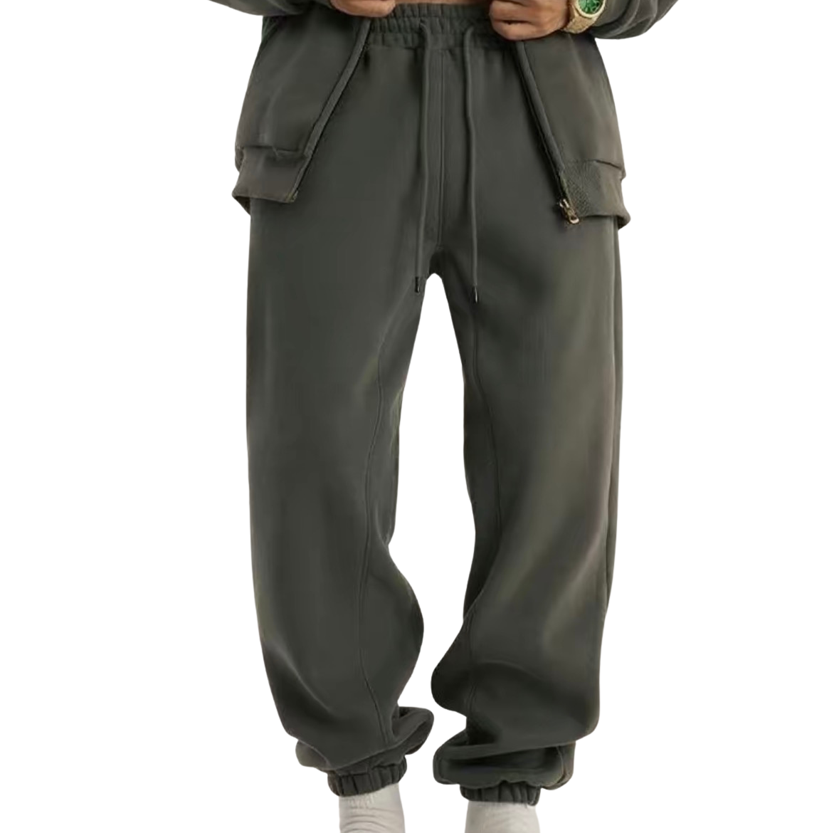 Cuffed Baggy Fleece Sweatpants